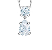 Load image into Gallery viewer, Diamond Teardrop Dangle Pendant Necklace Fifth Avenue Jewellers
