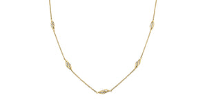 Diamond Wave Station Necklace