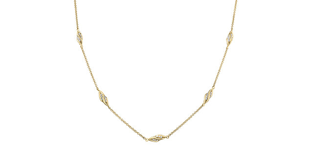 Diamond Wave Station Necklace