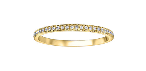Shared Prong Diamond Band in Yellow Gold Fifth Avenue Jewellers Kamloops BC