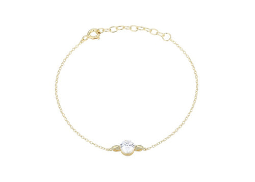 Gold Plated Diamondlite CZ Solitaire Bracelet Fifth Avenue Jewellers Kamloops BC