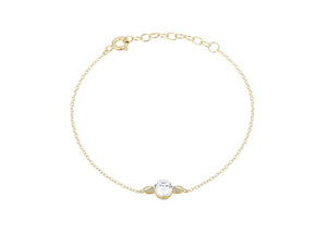 Gold Plated Diamondlite CZ Solitaire Bracelet Fifth Avenue Jewellers Kamloops BC