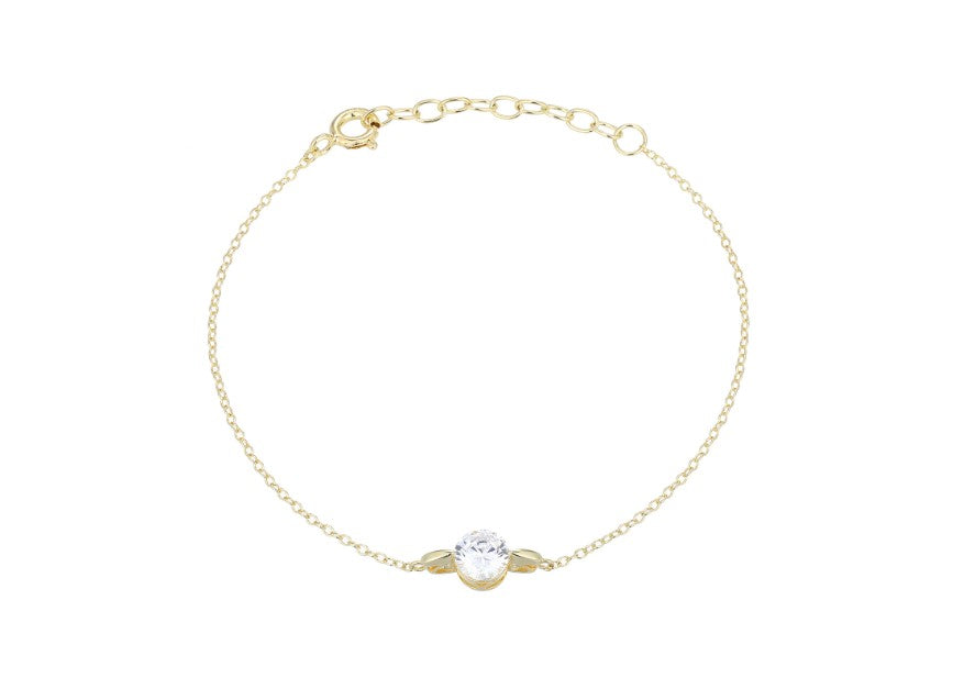Gold Plated Diamondlite CZ Solitaire Bracelet Fifth Avenue Jewellers Kamloops BC