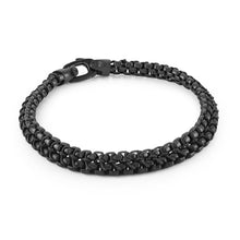 Load image into Gallery viewer, Black box link bracelet on a white background 
