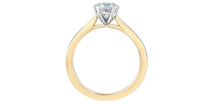 Double Claw Diamond Solitaire Ring