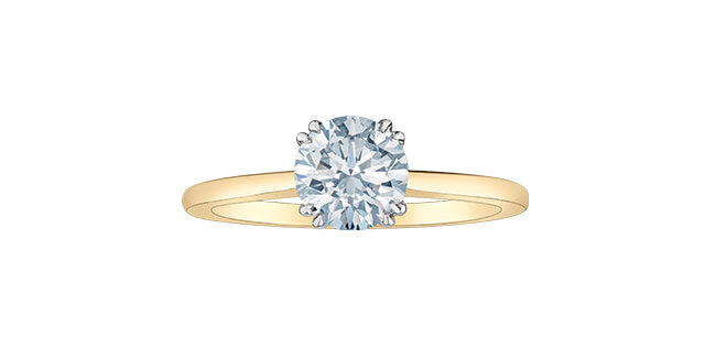 Double Claw Diamond Solitaire Ring