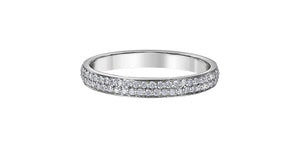 Double Row of Diamonds Band White Gold .25ct Fifth Avenue Jewellers