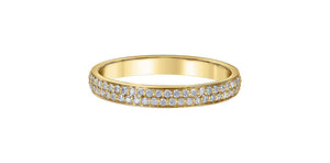 Double Row of Diamond Band Yellow Gold .25ct Fifth Avenue Jewellers