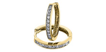Load image into Gallery viewer, Classic Diamond Hoops in Yellow Gold .10ct Fifth Avenue Jewellers
