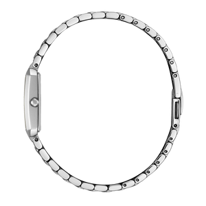 Silver bracelet on a white background