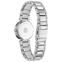 Load image into Gallery viewer, Silver watch with a detailed band on a white background
