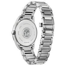 Load image into Gallery viewer, Silver watch with metal band on a white background
