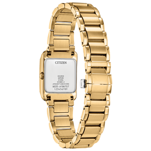 Gold watch with Citizen branding on a white background
