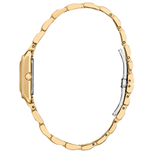 Load image into Gallery viewer, Gold watch with a detailed band on a white background
