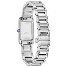 Load image into Gallery viewer, Silver Citizen watch with a detailed band on a white background
