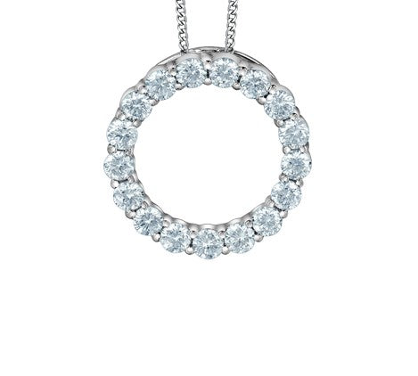 Eternity Circle Pendant Necklace Fifth Avenue Jewellers