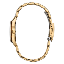 Load image into Gallery viewer, Gold watch with a detailed band on a white background
