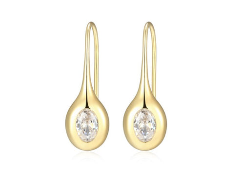 Fishhook Drop Earrings Gold Plated Fifth Avenue Jewellers