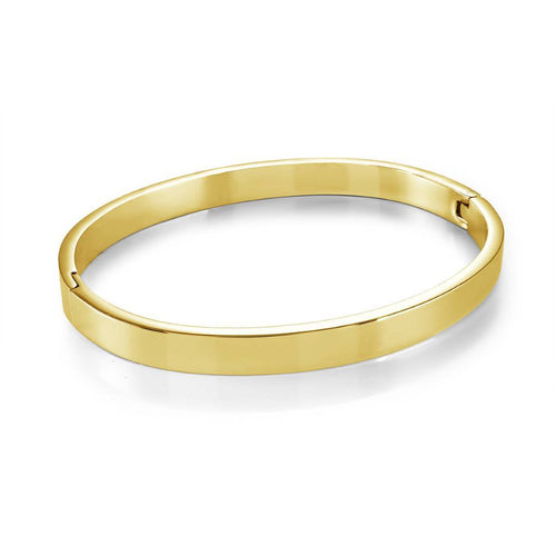 Flat Gold Plated Bangle Fifth Avenue Jewellers Kamloops BC