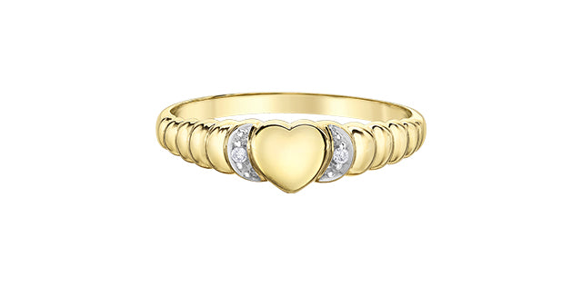 Fluted Heart Band Fifth Avenue Jewellers