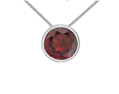 Garnet Slider Necklace Fifth Avenue Jewellers