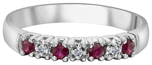 Gemstone And Diamond Band Ruby Fifth Avenue Jewellers