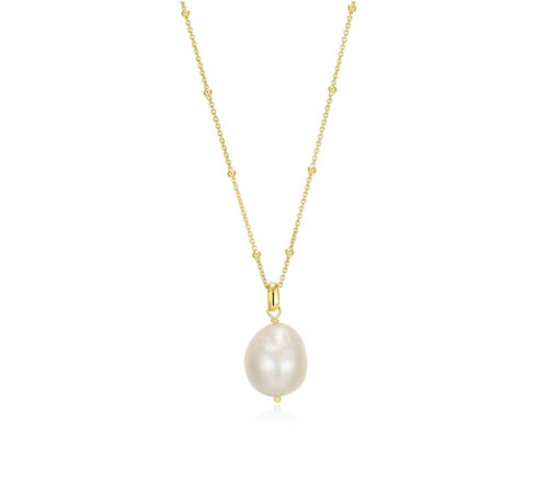 Genesis Gold Plated Baroque Pearl Necklace Fifth Avenue Jewellers