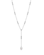 Load image into Gallery viewer, Genesis Three Bead Pearl Y Necklace Fifth Avenue Jewellers
