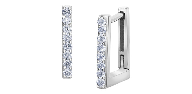 Geometric Diamond Hoops Fifth Avenue Jewellers