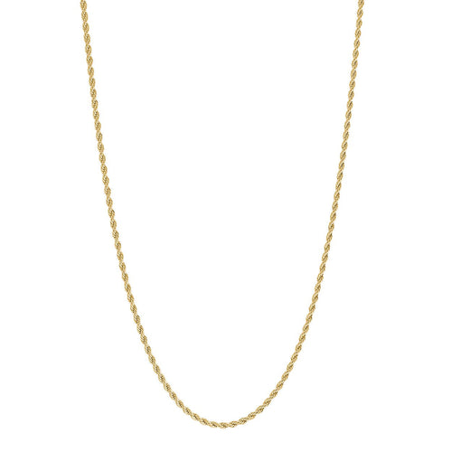 Gold Ion-Plated Stainless Steel Rope Chain Fifth Avenue Jewellers Kamloops BC