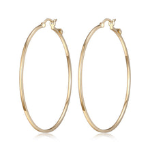 Load image into Gallery viewer, Gold Plated Hoop Earrings 55mm Fifth Avenue Jewellers
