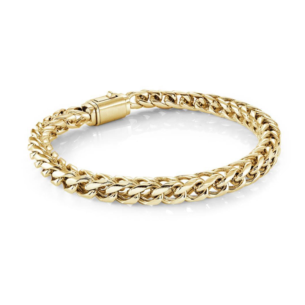 Gold Plated Steel Franco Chain Bracelet Fifth Avenue Jewellers Kamloops BC