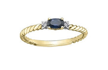 Load image into Gallery viewer, Gold Twist Gemstone Ring
