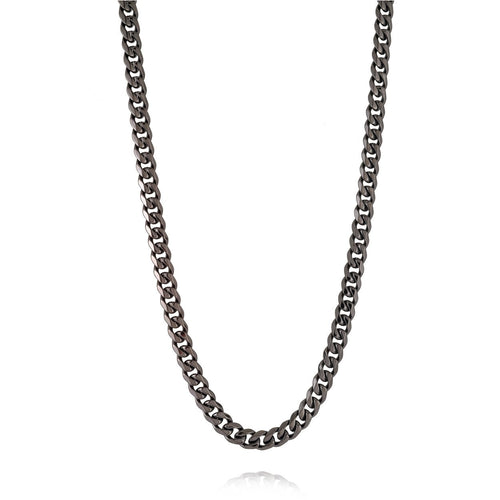 Gun metal Gray Curb Link Chain Fifth Avenue Jewellers