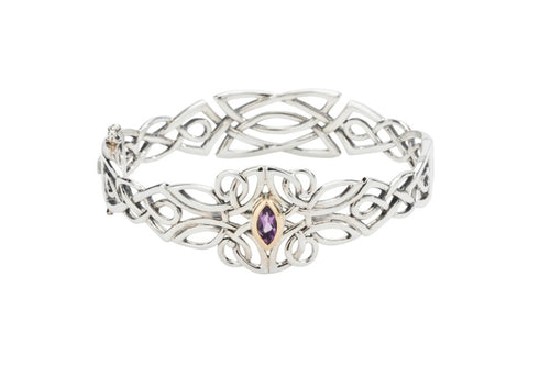 Keith Jack Guardian Angel Bangle With Amethyst Fifth Avenue Jewellers