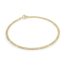 Load image into Gallery viewer, Ladies Figaro Bracelet Gold Ion Plated Stainless Steel Fifth Avenue Jewellers Kamloops BC
