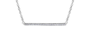 Large Diamond Bar Necklace in White Gold Fifth Avenue Jewellers