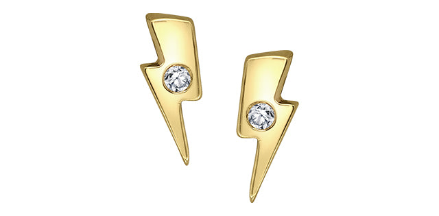 Lightning Bolt Stud Earrings Fifth Avenue Jewellers