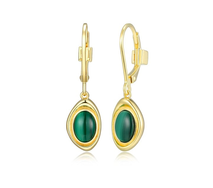 Malachite Drop Earrings Fifth Avenue Jewellers Kamloops BC