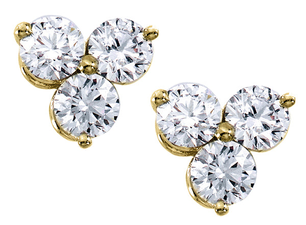 Maple Leaf Diamond Clover Stud Earrings Fifth Avenue Jewellers