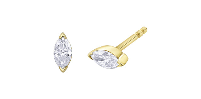 Mini Marquise Diamond Stud Earrings Fifth Avenue Jewellers
