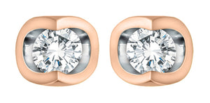 Mezza Luna Diamond Stud Earrings
