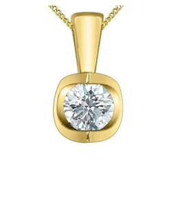 Mezzaluna Set Diamond Solitaire Necklace Fifth Avenue Jewellers