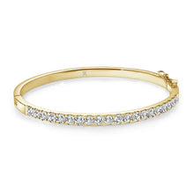 Load image into Gallery viewer, Gold bracelet with CZ on a white background
