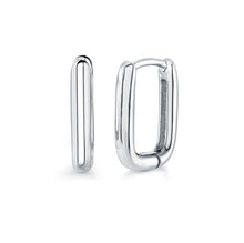 Load image into Gallery viewer, Mini Paperclip Hoop Earrings Fifth Avenue Jewellers Kamloops BC
