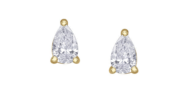 Mini Pear Diamond Stud Earrings Fifth Avenue Jewellers