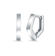 Load image into Gallery viewer, Mini Pentagon Hoop Earrings Fifth Avenue Jewellers Kamloops BC
