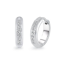 Load image into Gallery viewer, Mini Sparkling Huggie Earrings Fifth Avenue Jewellers Kamloops BC
