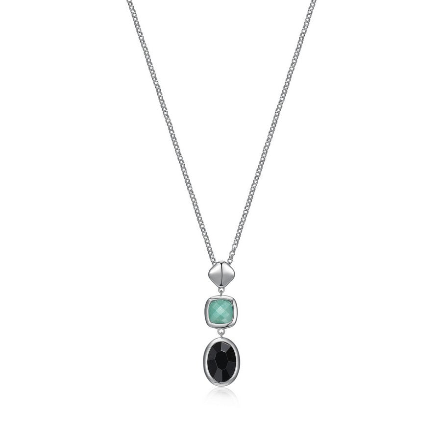 Mirage Amazonite and Hematite Drop Necklace Fifth Avenue Jewellers
