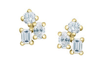 Load image into Gallery viewer, Mixed Shape Cluster Stud Earrings Fifth Avenue Jewellers

